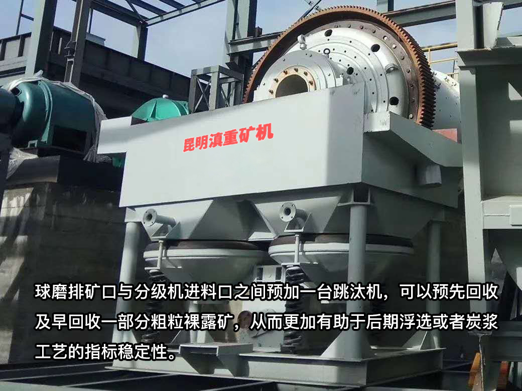 通過(guò)在球磨機和螺旋分級機之間增設跳汰機提升選礦效率